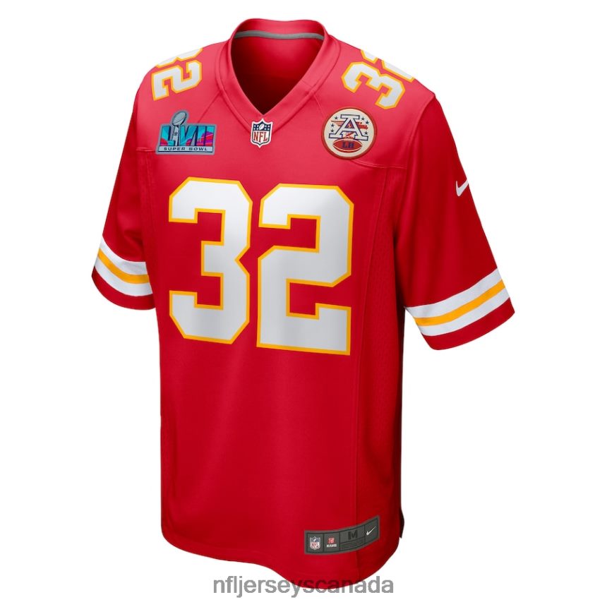 Men Kansas City Chiefs Nick Bolton Nike Red Super Bowl LVII Patch Game Jersey Clothing NFL TBXFR6259