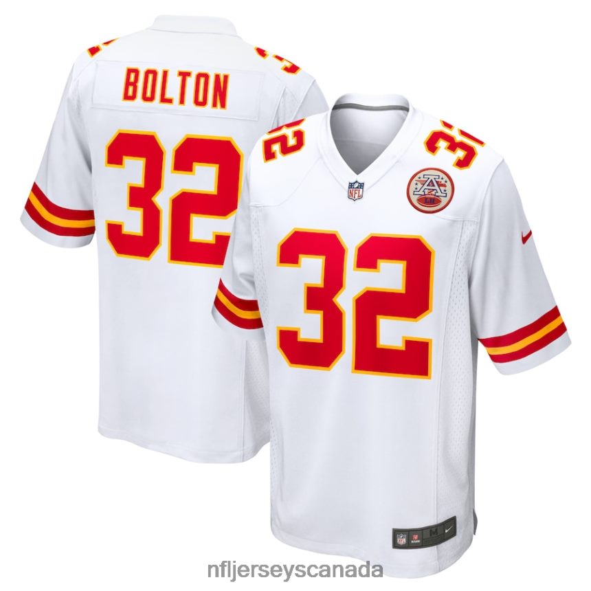 Men Kansas City Chiefs Nick Bolton Nike White Away Game Player Jersey Clothing NFL TBXFR6904