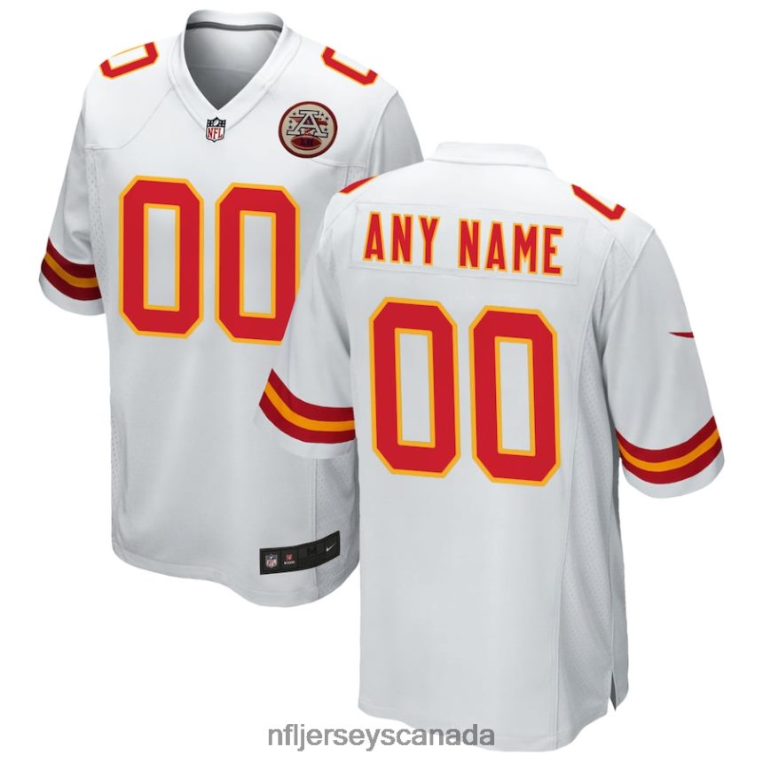Men Kansas City Chiefs Nike White Custom Game Jersey Clothing NFL TBXFR6363