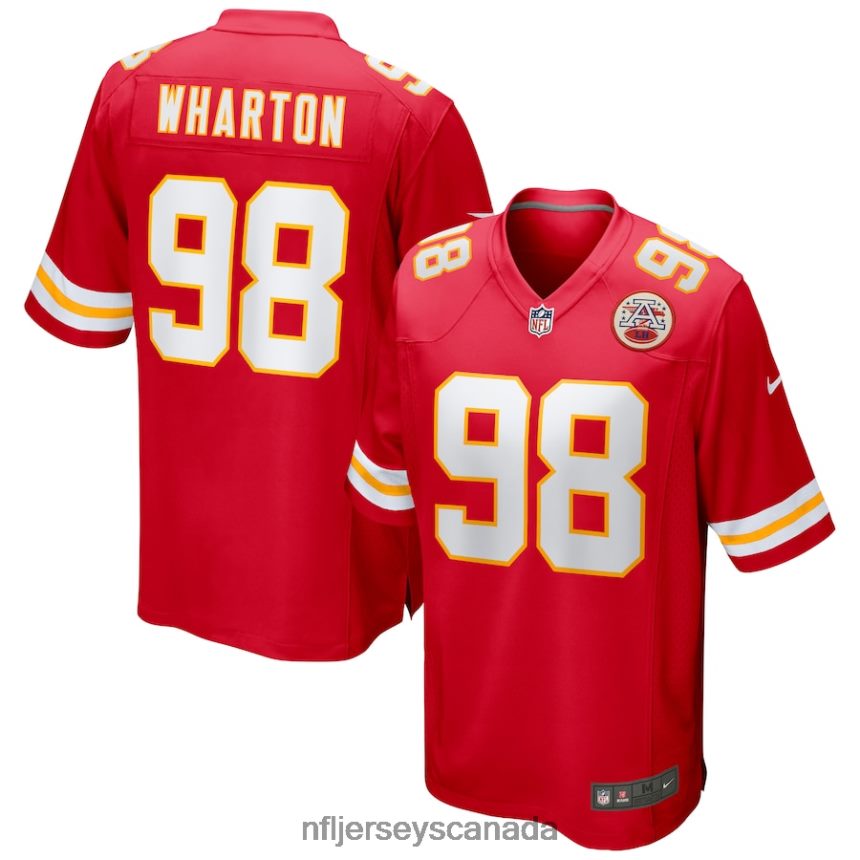 Men Kansas City Chiefs Tershawn Wharton Nike Red Game Jersey Clothing NFL TBXFR63643