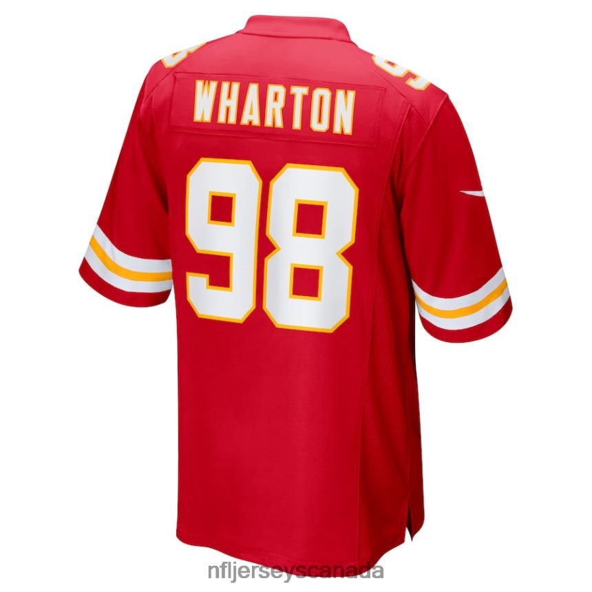 Men Kansas City Chiefs Tershawn Wharton Nike Red Game Jersey Clothing NFL TBXFR63643