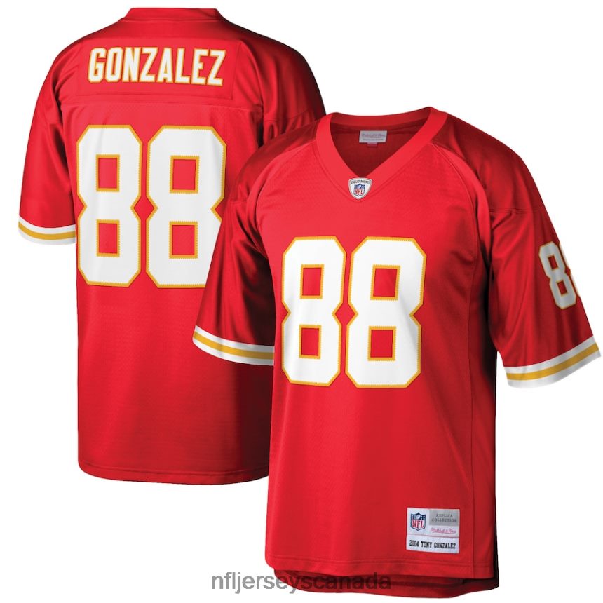 Men Kansas City Chiefs Tony Gonzalez Mitchell  Ness Red Retired Player Legacy Replica Jersey Clothing NFL TBXFR63128