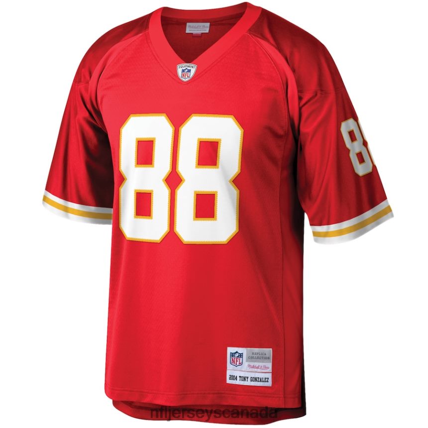 Men Kansas City Chiefs Tony Gonzalez Mitchell  Ness Red Retired Player Legacy Replica Jersey Clothing NFL TBXFR63128