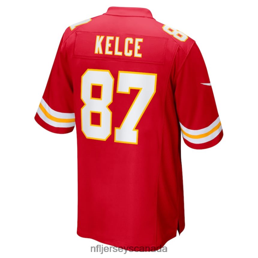 Men Kansas City Chiefs Travis Kelce Nike Red Super Bowl LVII Patch Game Jersey Clothing NFL TBXFR633