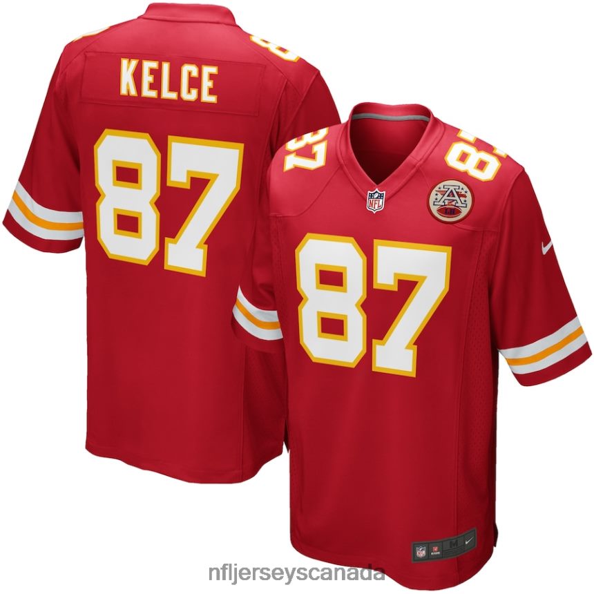 Men Kansas City Chiefs Travis Kelce Nike Red Team Game Jersey Clothing NFL TBXFR611