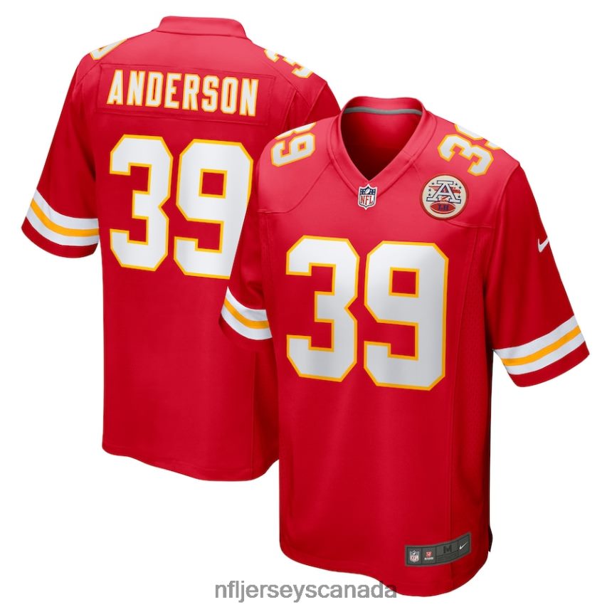 Men Kansas City Chiefs Zayne Anderson Nike Red Player Game Jersey Clothing NFL TBXFR63260