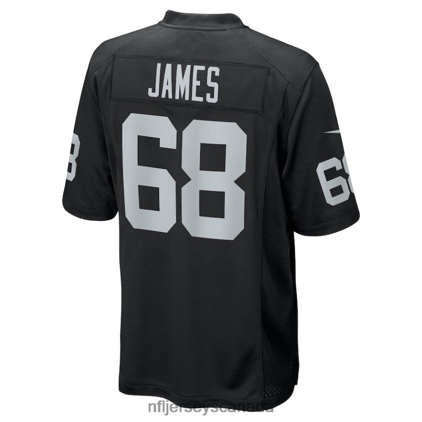 Men Las Vegas Raiders Andre James Nike Black Game Jersey Clothing NFL TBXFR66321