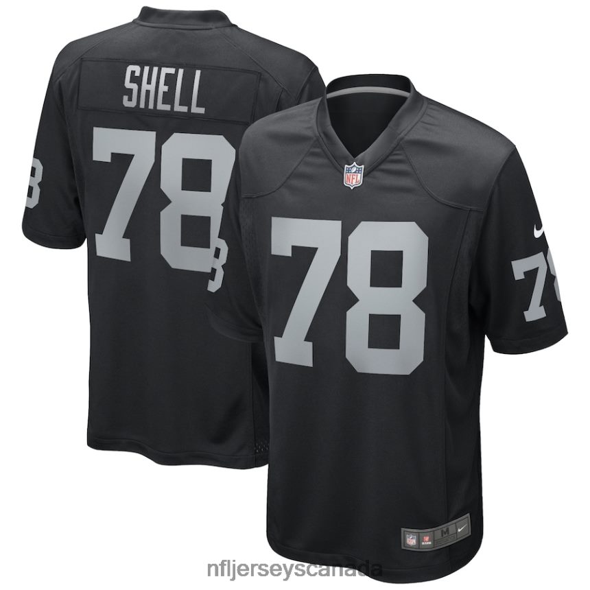 Men Las Vegas Raiders Art Shell Nike Black Game Retired Player Jersey Clothing NFL TBXFR61357