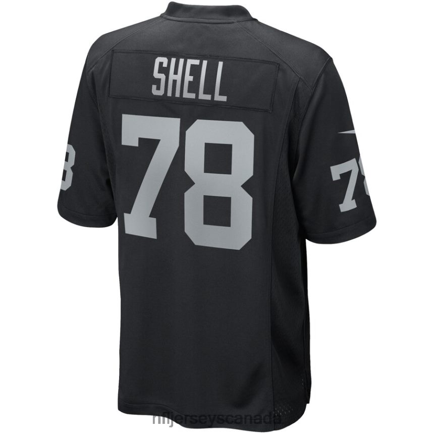 Men Las Vegas Raiders Art Shell Nike Black Game Retired Player Jersey Clothing NFL TBXFR61357
