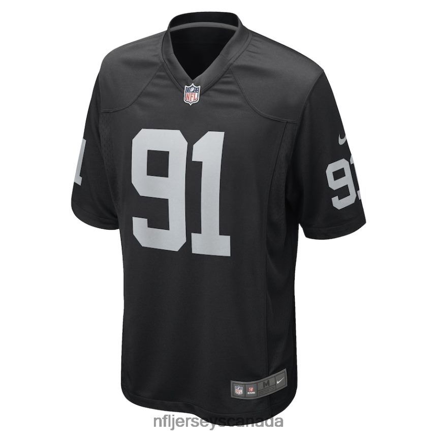 Men Las Vegas Raiders Bilal Nichols Nike Black Game Player Jersey Clothing NFL TBXFR65339