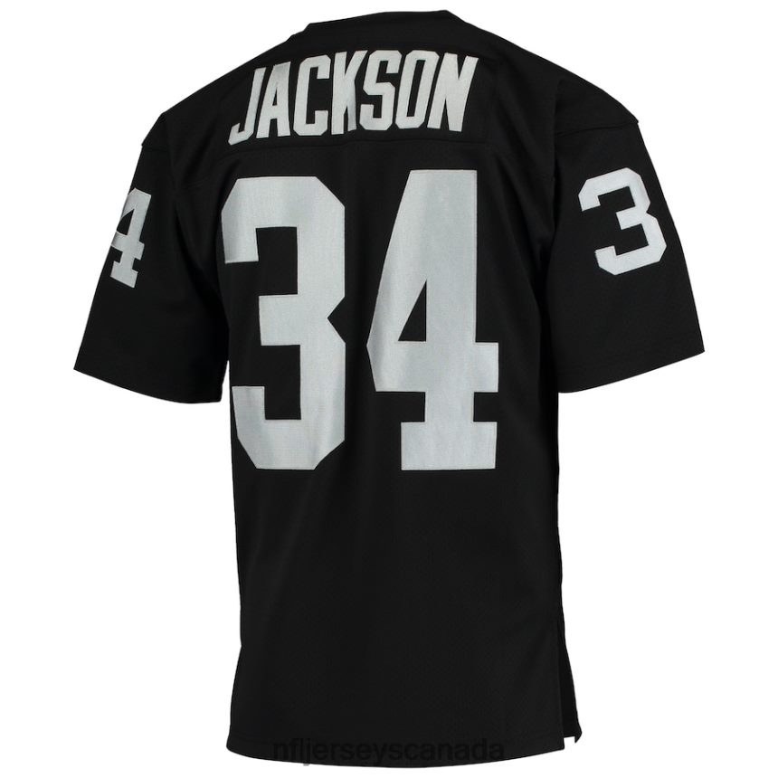 Men Las Vegas Raiders Bo Jackson Mitchell  Ness Black 1990 Authentic Throwback Retired Player Jersey Clothing NFL TBXFR6287