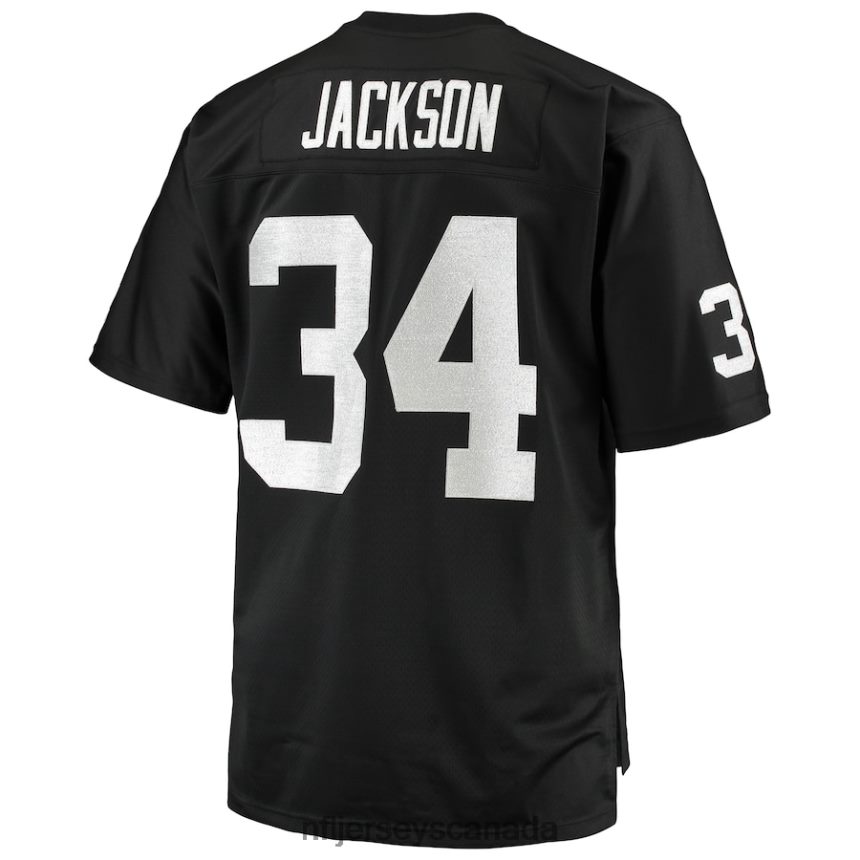 Men Las Vegas Raiders Bo Jackson Mitchell  Ness Black Big  Tall 1988 Retired Player Replica Jersey Clothing NFL TBXFR6233