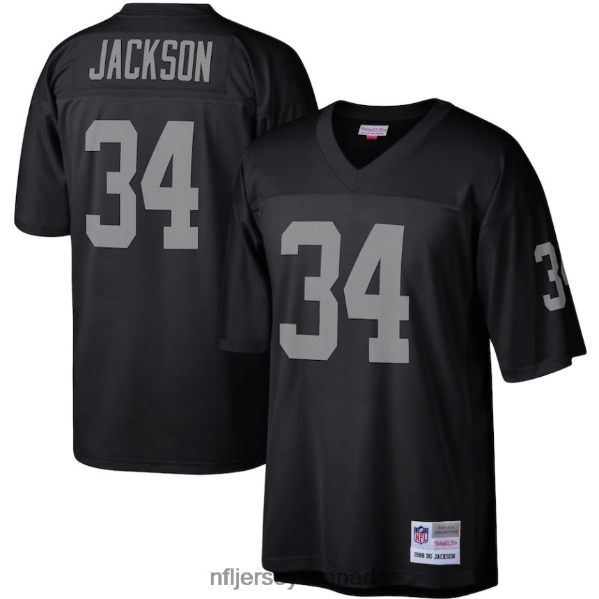 Men Las Vegas Raiders Bo Jackson Mitchell  Ness Black Legacy Replica Jersey Clothing NFL TBXFR61271