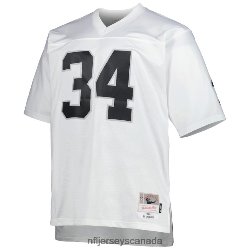 Men Las Vegas Raiders Bo Jackson Mitchell  Ness White Big  Tall 1988 Retired Player Replica Jersey Clothing NFL TBXFR6575