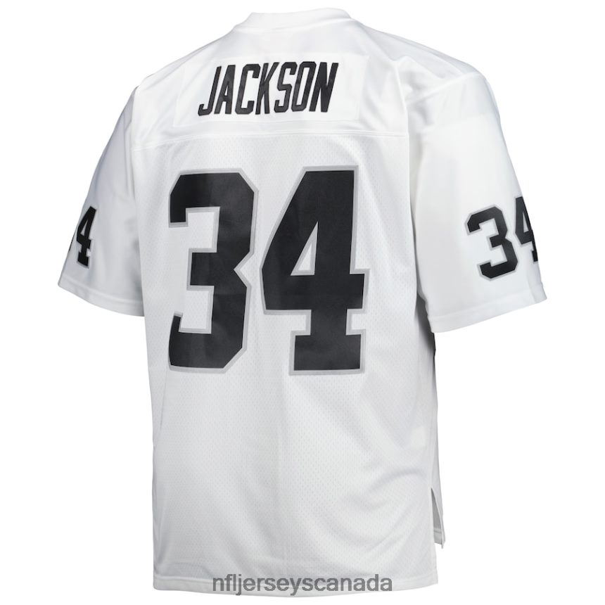 Men Las Vegas Raiders Bo Jackson Mitchell  Ness White Big  Tall 1988 Retired Player Replica Jersey Clothing NFL TBXFR6575