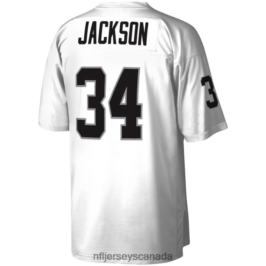 Men Las Vegas Raiders Bo Jackson Mitchell  Ness White Legacy Replica Jersey Clothing NFL TBXFR61228