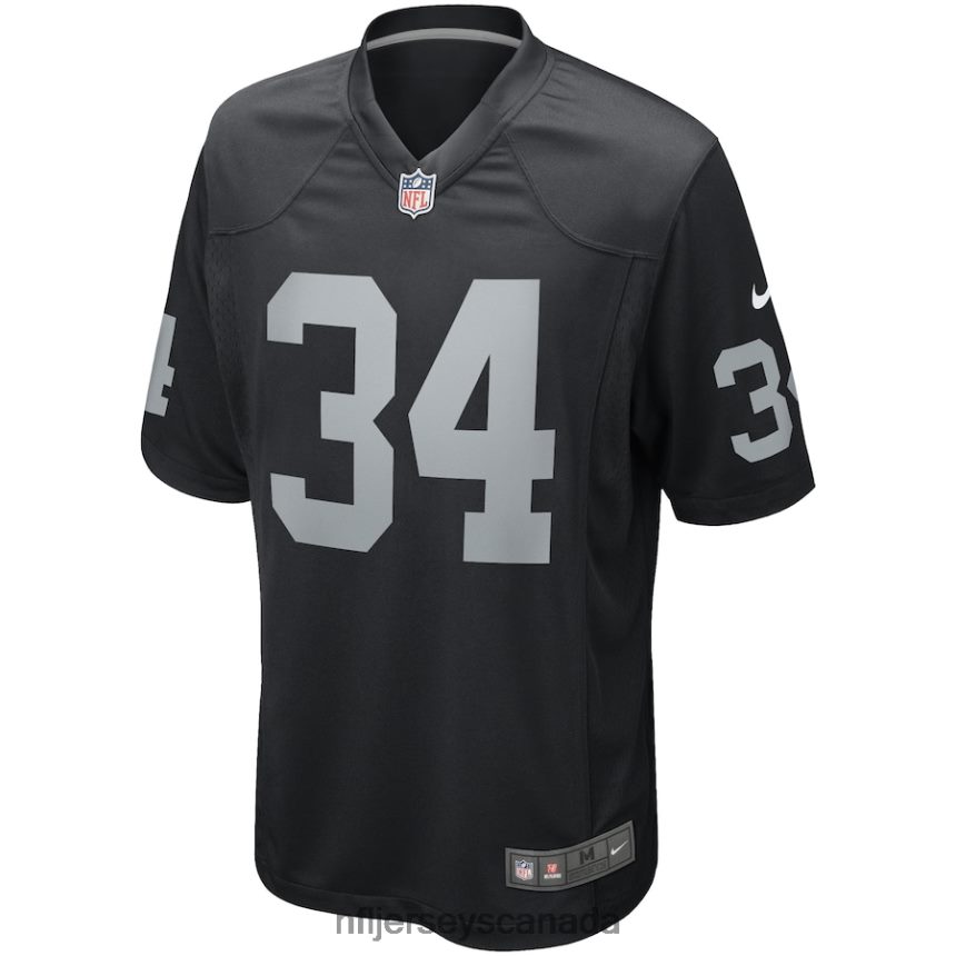 Men Las Vegas Raiders Bo Jackson Nike Black Game Retired Player Jersey Clothing NFL TBXFR697