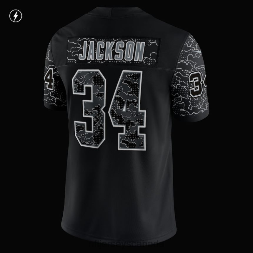 Men Las Vegas Raiders Bo Jackson Nike Black Retired Player RFLCTV Limited Jersey Clothing NFL TBXFR62738