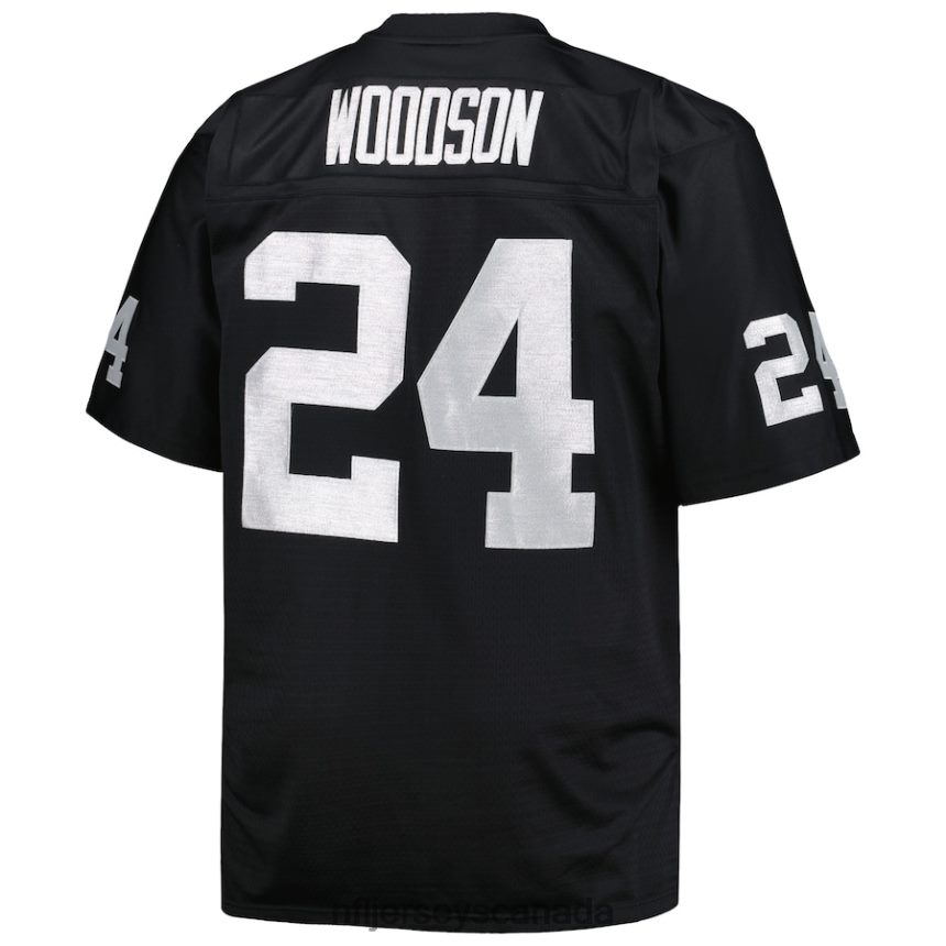 Men Las Vegas Raiders Charles Woodson Mitchell  Ness Black Big  Tall 1998 Retired Player Replica Jersey Clothing NFL TBXFR6678