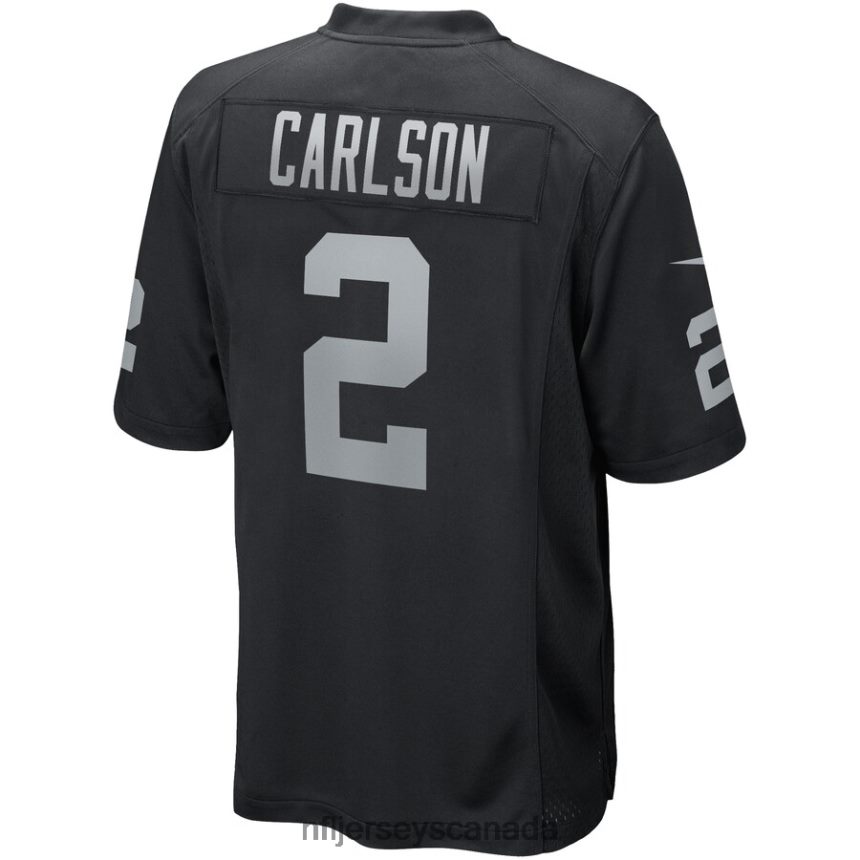 Men Las Vegas Raiders Daniel Carlson Nike Black Game Player Jersey Clothing NFL TBXFR61868