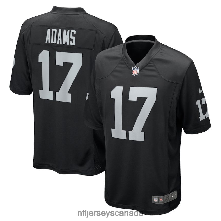 Men Las Vegas Raiders Davante Adams Nike Black Game Jersey Clothing NFL TBXFR6106
