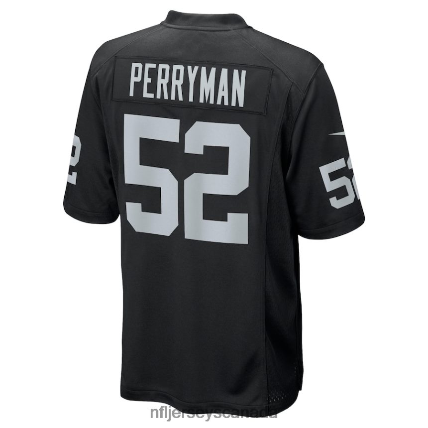 Men Las Vegas Raiders Denzel Perryman Nike Black Game Jersey Clothing NFL TBXFR62367