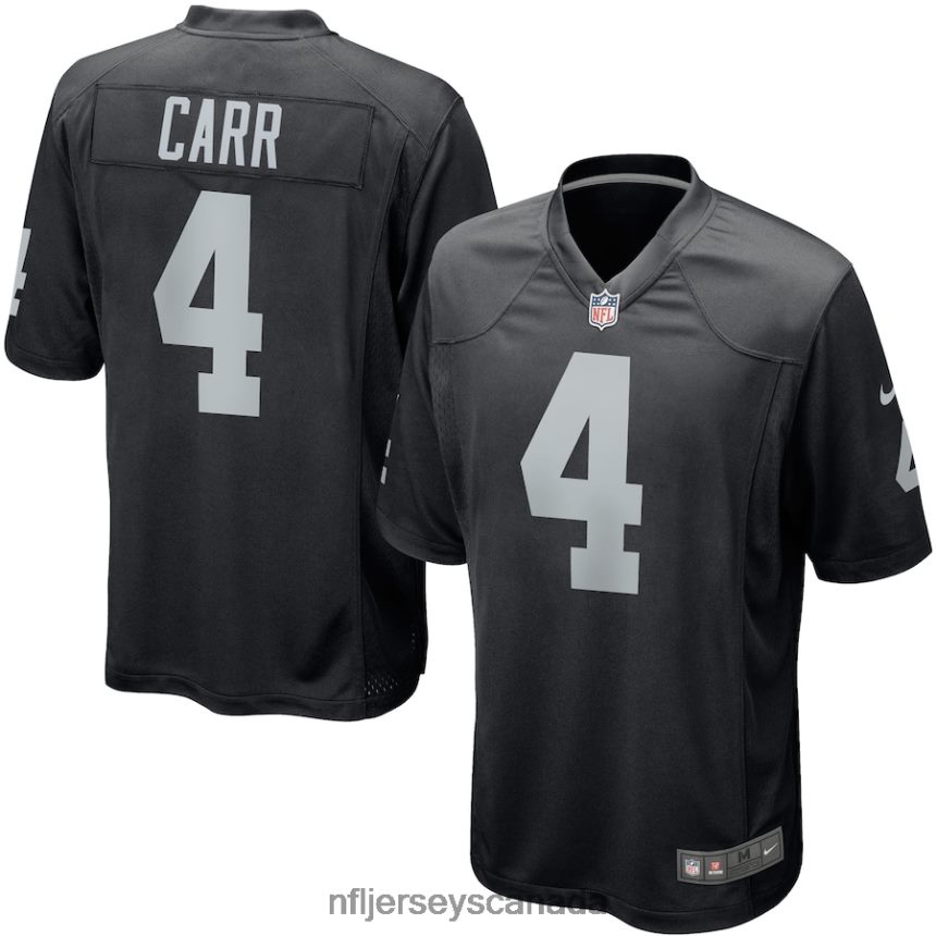 Men Las Vegas Raiders Derek Carr Nike Black Game Player Jersey Clothing NFL TBXFR684