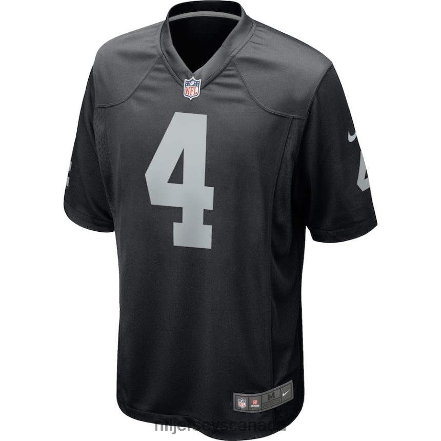 Men Las Vegas Raiders Derek Carr Nike Black Game Player Jersey Clothing NFL TBXFR684