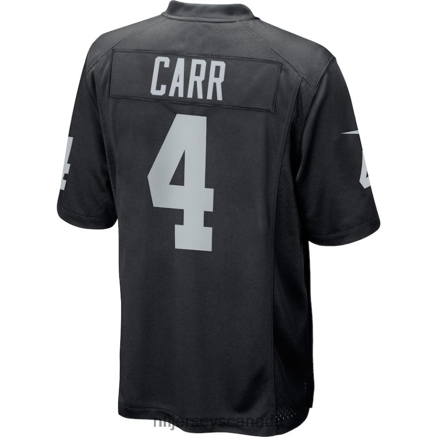 Men Las Vegas Raiders Derek Carr Nike Black Game Player Jersey Clothing NFL TBXFR684