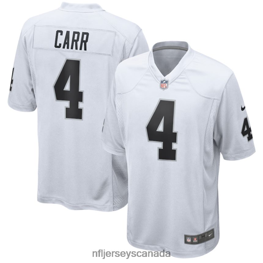 Men Las Vegas Raiders Derek Carr Nike White Game Jersey Clothing NFL TBXFR62044