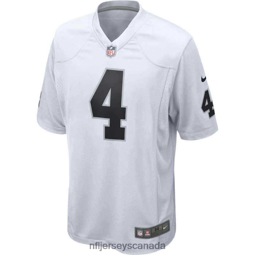 Men Las Vegas Raiders Derek Carr Nike White Game Jersey Clothing NFL TBXFR62044
