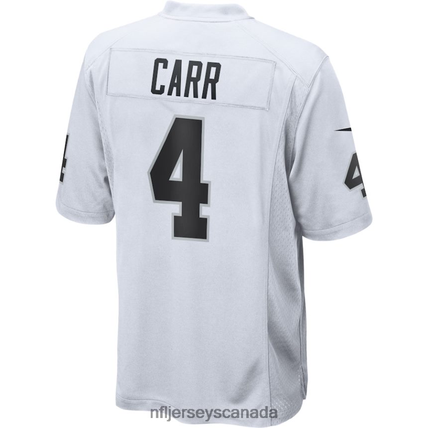 Men Las Vegas Raiders Derek Carr Nike White Game Jersey Clothing NFL TBXFR62044