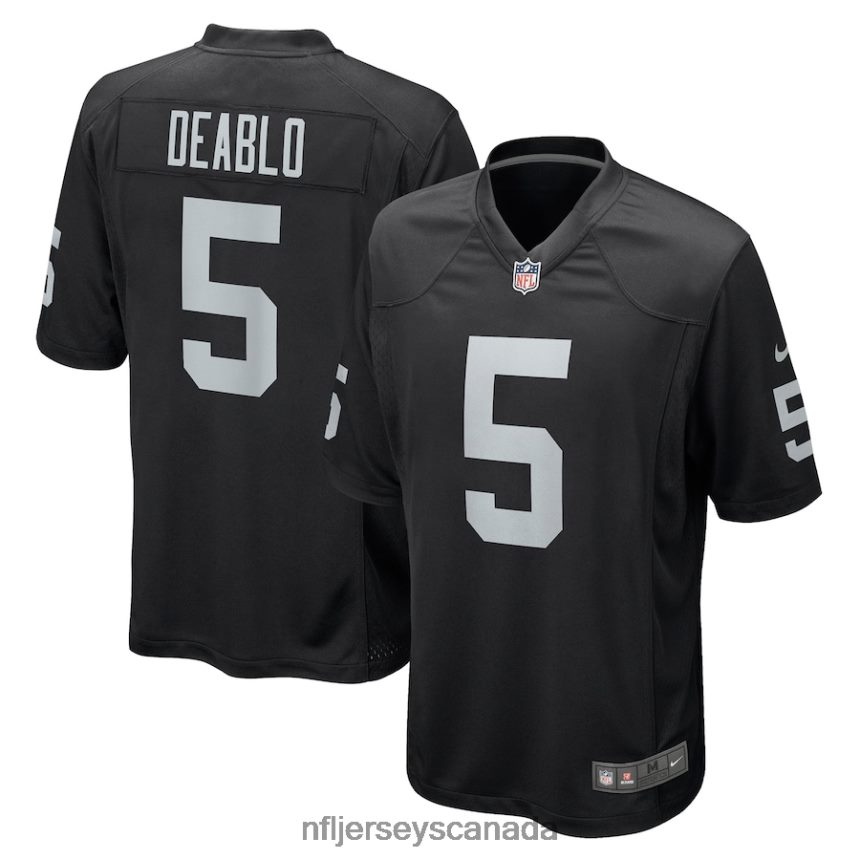 Men Las Vegas Raiders Divine Deablo Nike Black Player Game Jersey Clothing NFL TBXFR62690