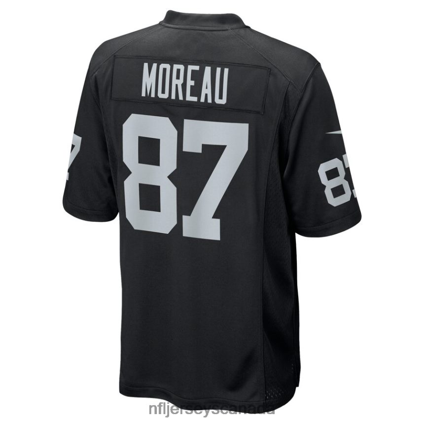 Men Las Vegas Raiders Foster Moreau Nike Black Game Jersey Clothing NFL TBXFR63420