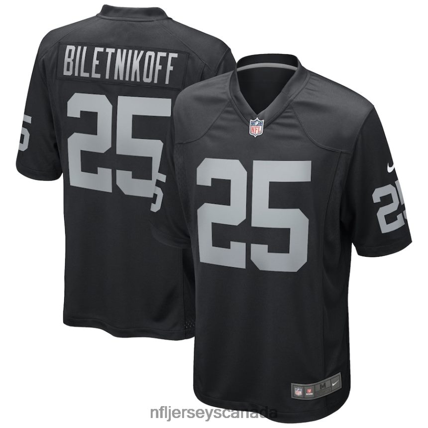 Men Las Vegas Raiders Fred Biletnikoff Nike Black Game Retired Player Jersey Clothing NFL TBXFR61005