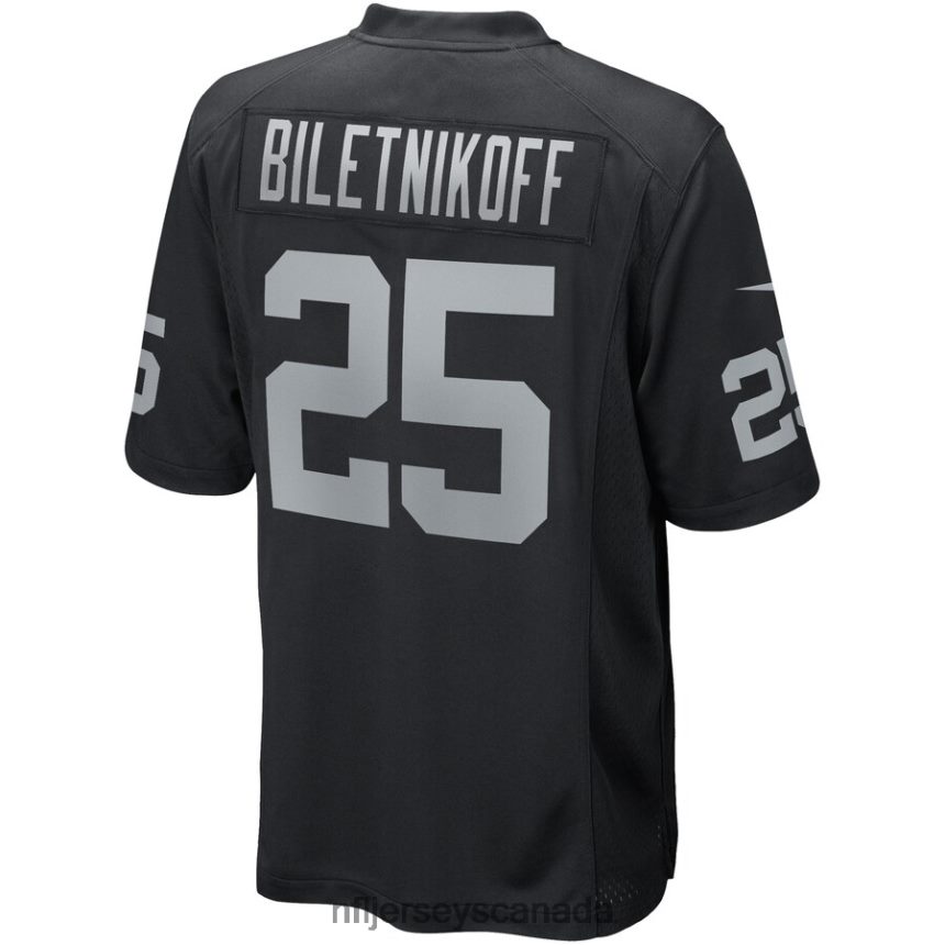 Men Las Vegas Raiders Fred Biletnikoff Nike Black Game Retired Player Jersey Clothing NFL TBXFR61005