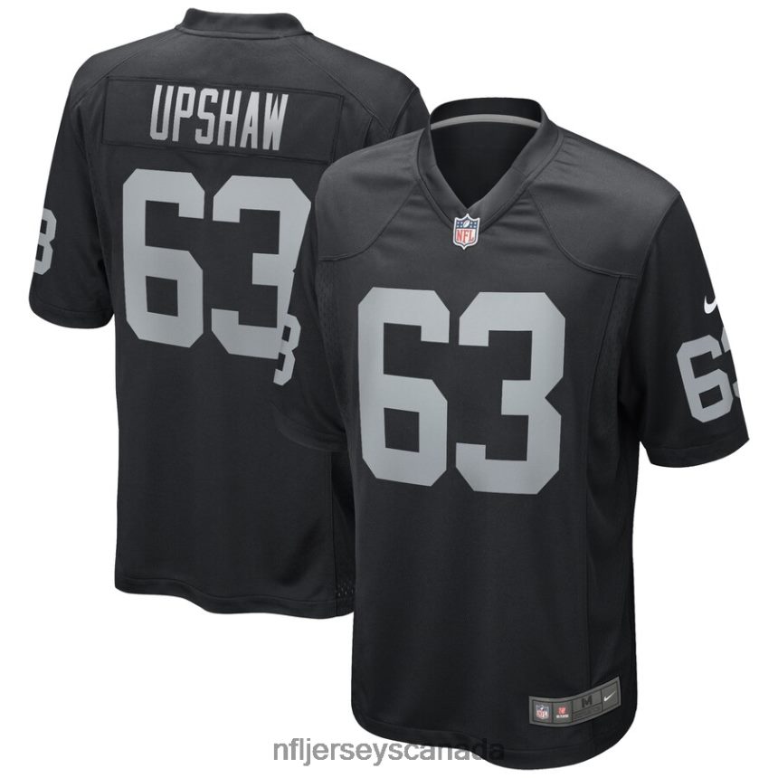 Men Las Vegas Raiders Gene Upshaw Nike Black Game Retired Player Jersey Clothing NFL TBXFR66388