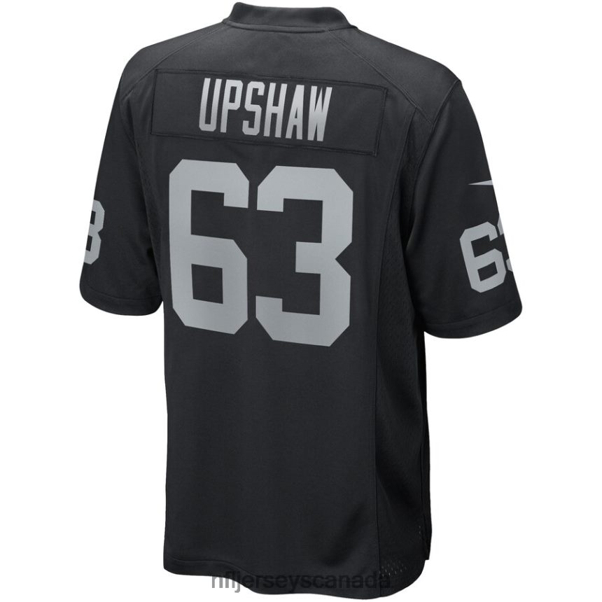 Men Las Vegas Raiders Gene Upshaw Nike Black Game Retired Player Jersey Clothing NFL TBXFR66388
