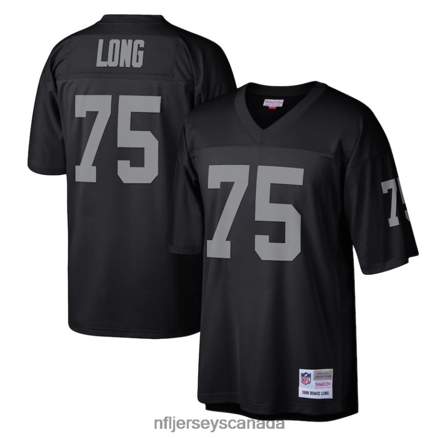 Men Las Vegas Raiders Howie Long Mitchell  Ness Black Legacy Replica Jersey Clothing NFL TBXFR63085
