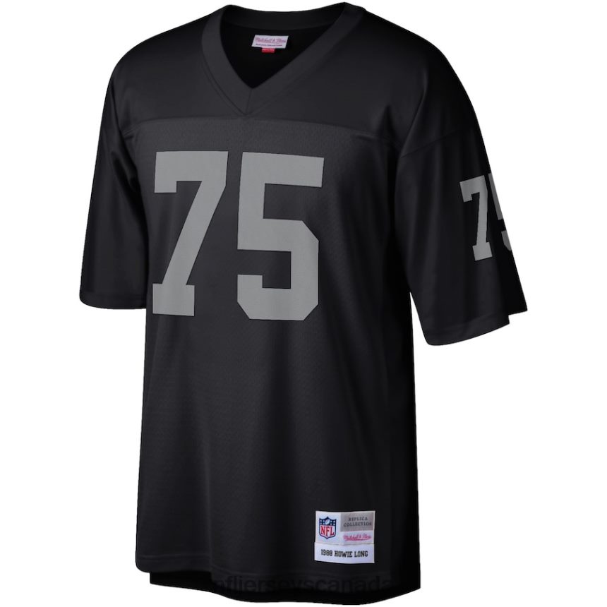 Men Las Vegas Raiders Howie Long Mitchell  Ness Black Legacy Replica Jersey Clothing NFL TBXFR63085