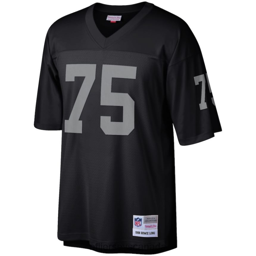 Men Las Vegas Raiders Howie Long Mitchell  Ness Black Retired Player Legacy Replica Jersey Clothing NFL TBXFR66405