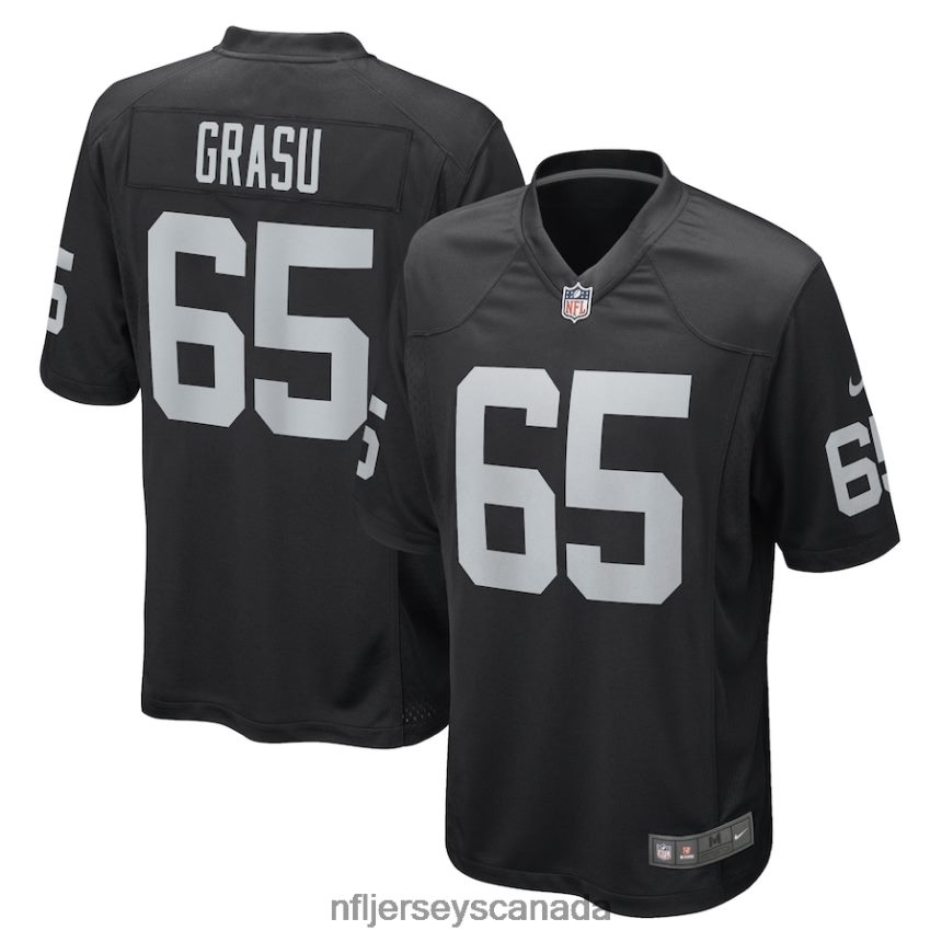 Men Las Vegas Raiders Hroniss Grasu Nike Black Game Player Jersey Clothing NFL TBXFR64793