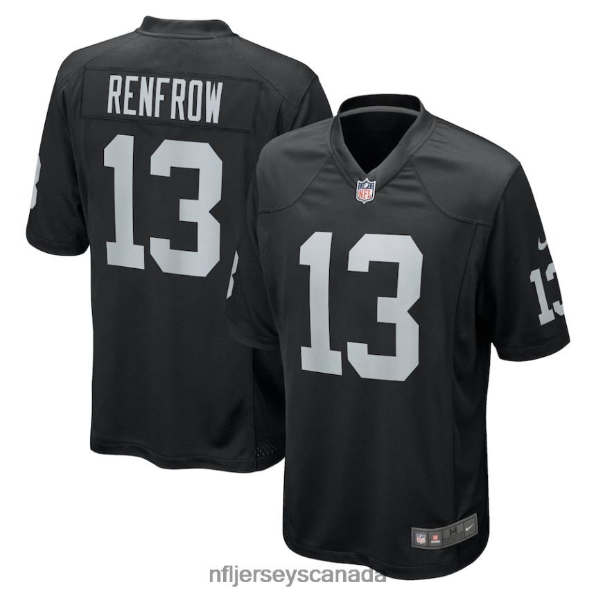 Men Las Vegas Raiders Hunter Renfrow Nike Black Game Jersey Clothing NFL TBXFR65338