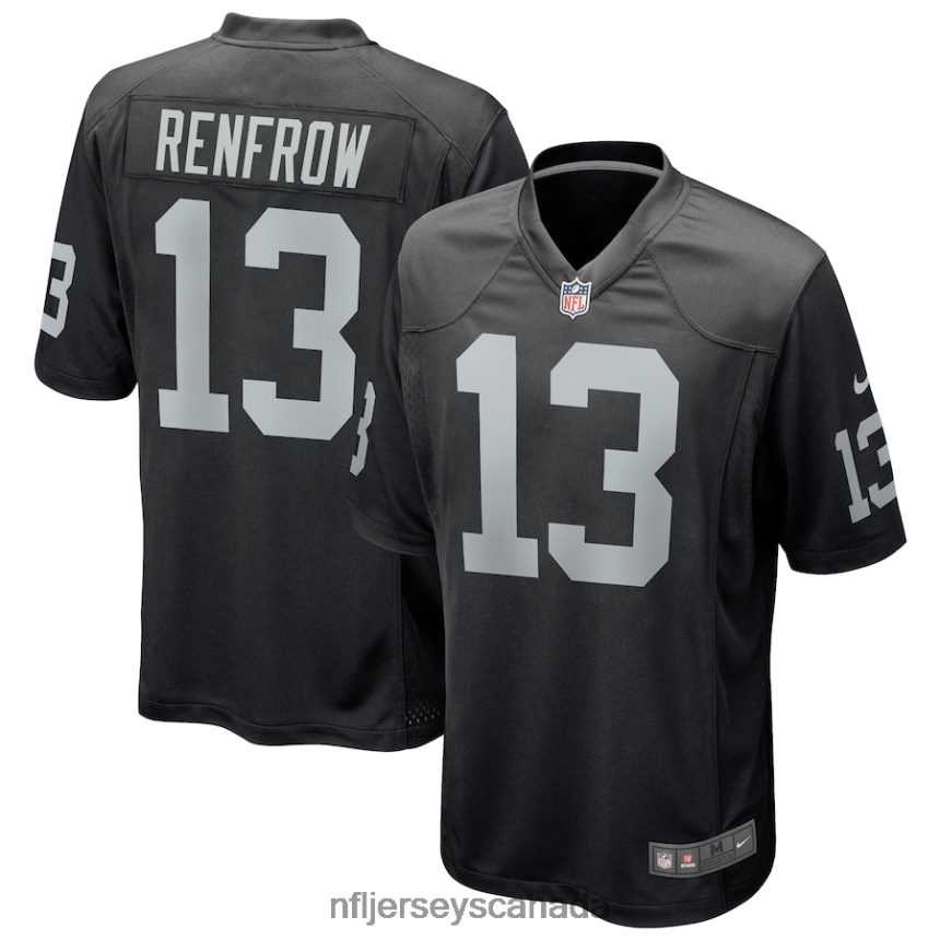 Men Las Vegas Raiders Hunter Renfrow Nike Black Game Player Jersey Clothing NFL TBXFR62149