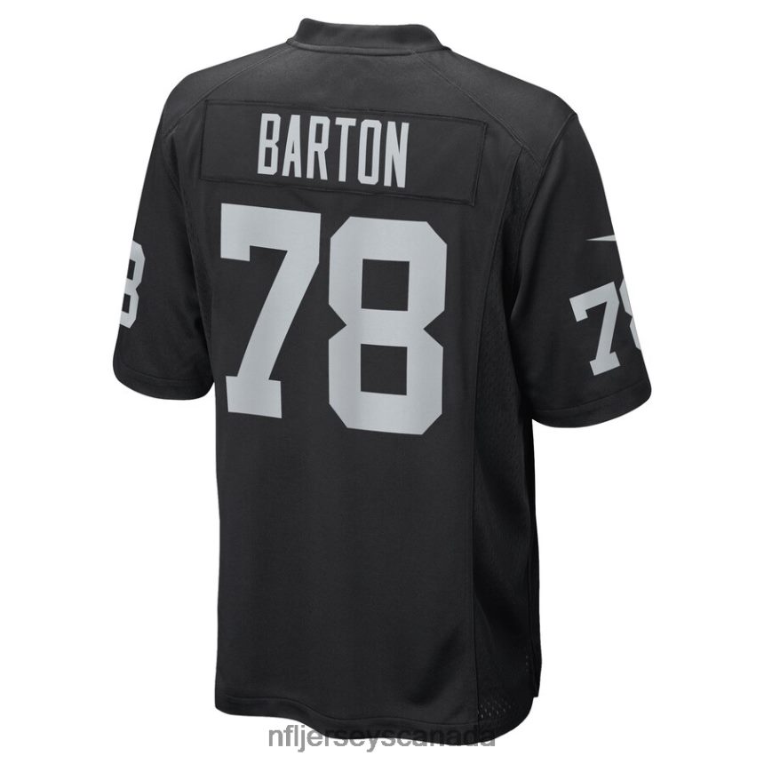 Men Las Vegas Raiders Jackson Barton Nike Black Game Player Jersey Clothing NFL TBXFR65970