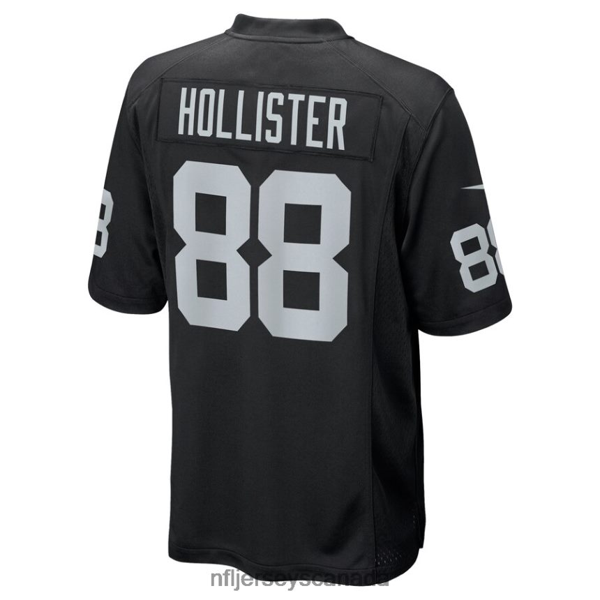 Men Las Vegas Raiders Jacob Hollister Nike Black Game Player Jersey Clothing NFL TBXFR66396