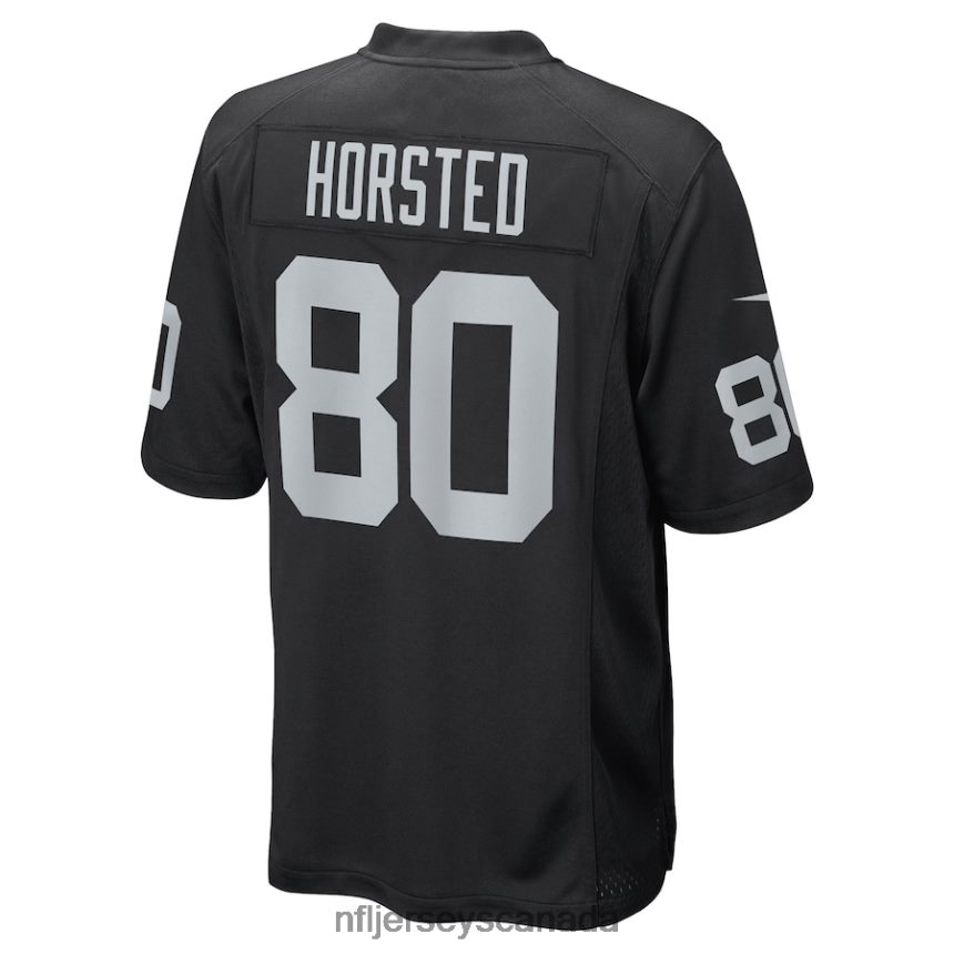 Men Las Vegas Raiders Jesper Horsted Nike Black Game Player Jersey Clothing NFL TBXFR66145