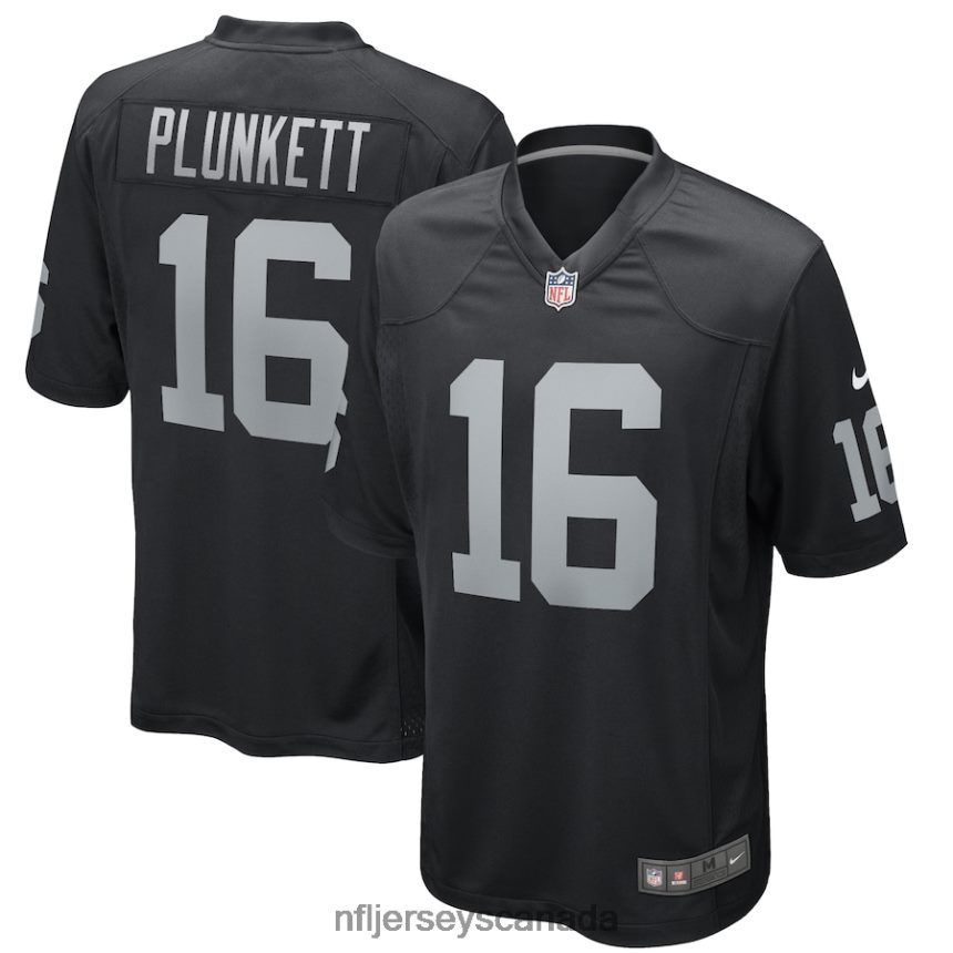 Men Las Vegas Raiders Jim Plunkett Nike Black Game Retired Player Jersey Clothing NFL TBXFR6537