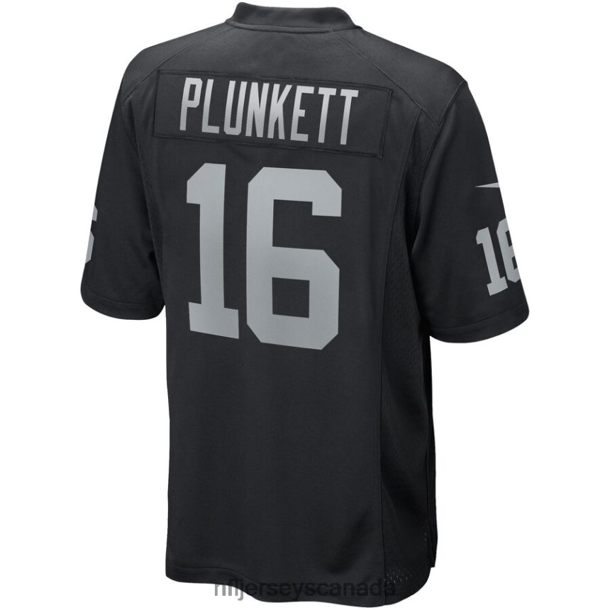 Men Las Vegas Raiders Jim Plunkett Nike Black Game Retired Player Jersey Clothing NFL TBXFR6537