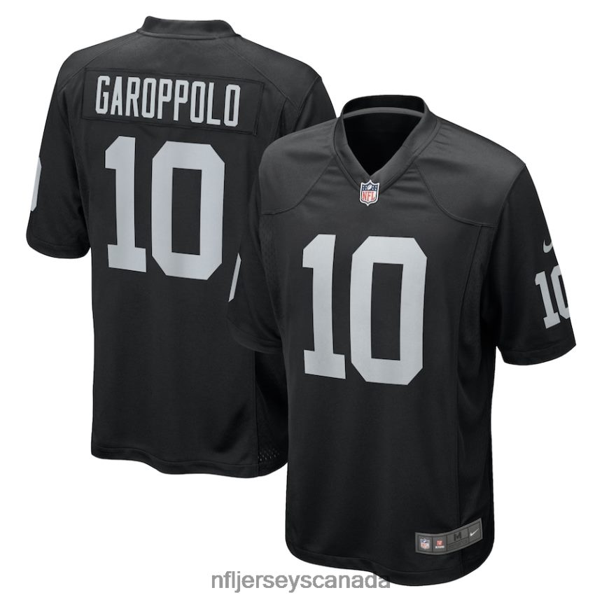 Men Las Vegas Raiders Jimmy Garoppolo Nike Black Game Player Jersey Clothing NFL TBXFR668